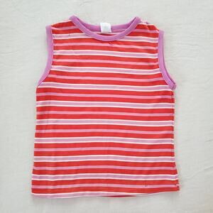 Vintage Pink Striped Tank Top kids 6/7